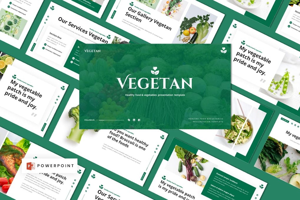 Healthy Food & Vegetables Powerpoint Template