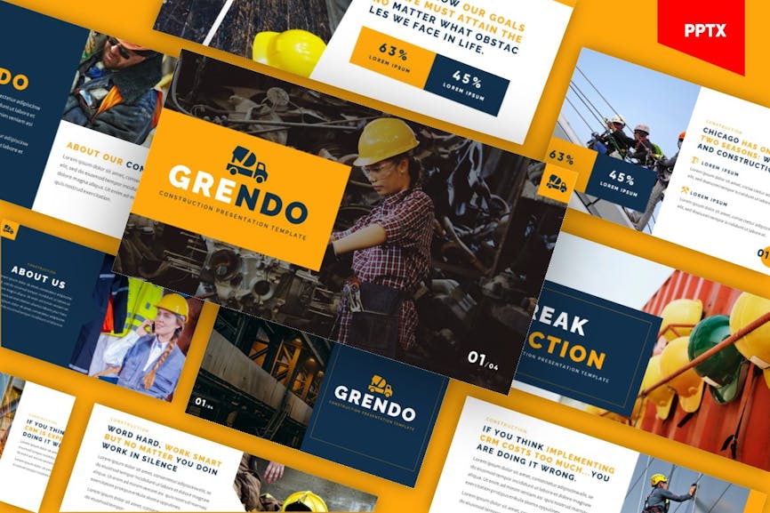 Grendo - Construction Powerpoint Template