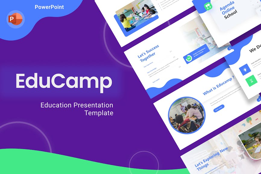 Educamp Blue Creative Education PowerPoint