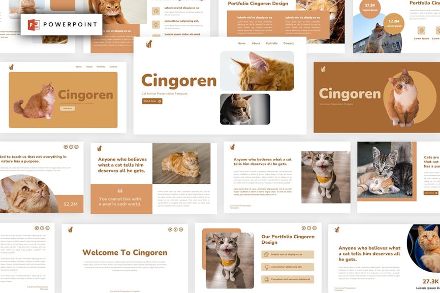 Cingoren - Cat Animal Powerpoint Template