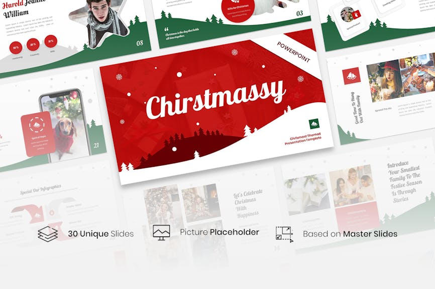Christmassy – Christmas Themed PowerPoint Template