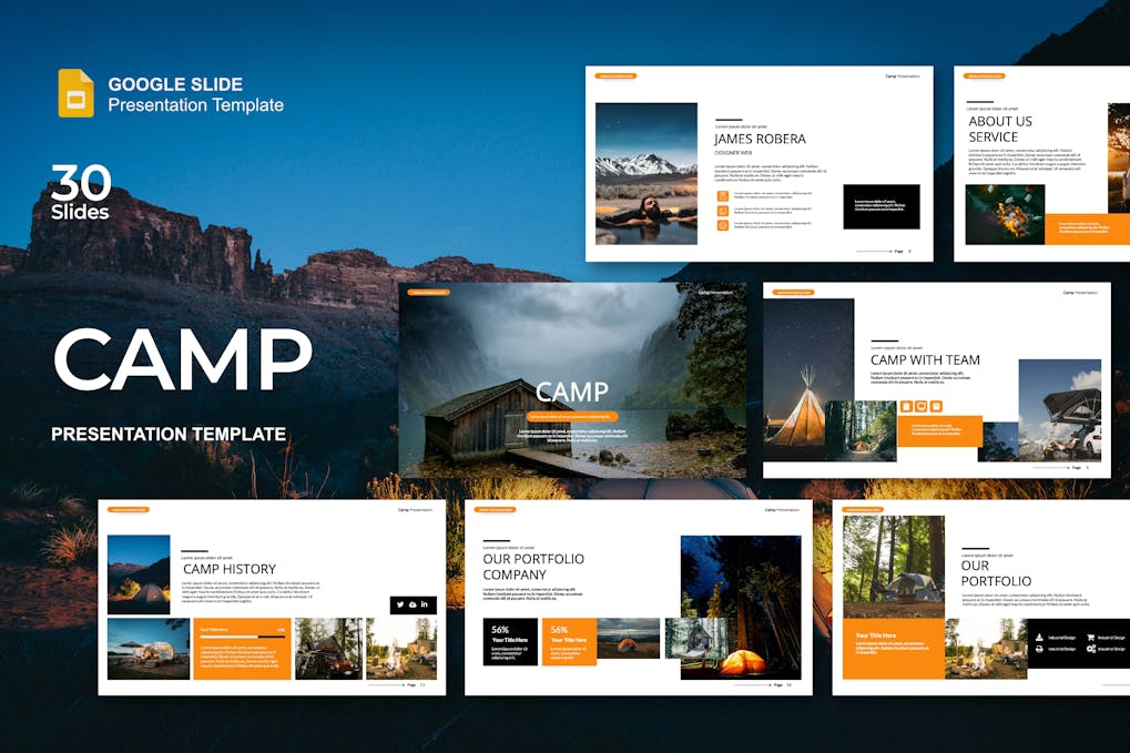 Camp Google Slide Template