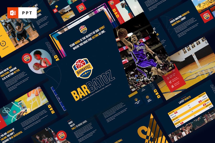Barbatoz - Basketball Sport Powerpoint Template