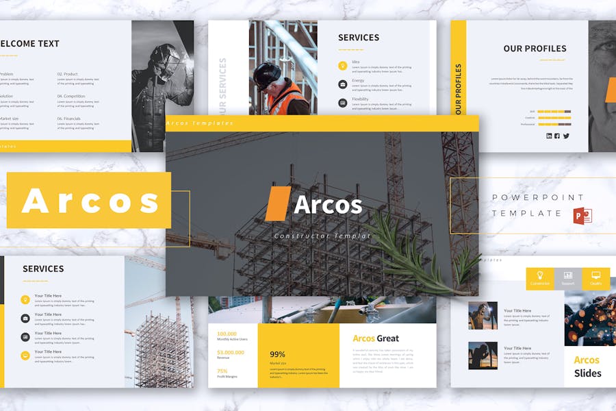 ARCOS - Construction Powerpoint Template