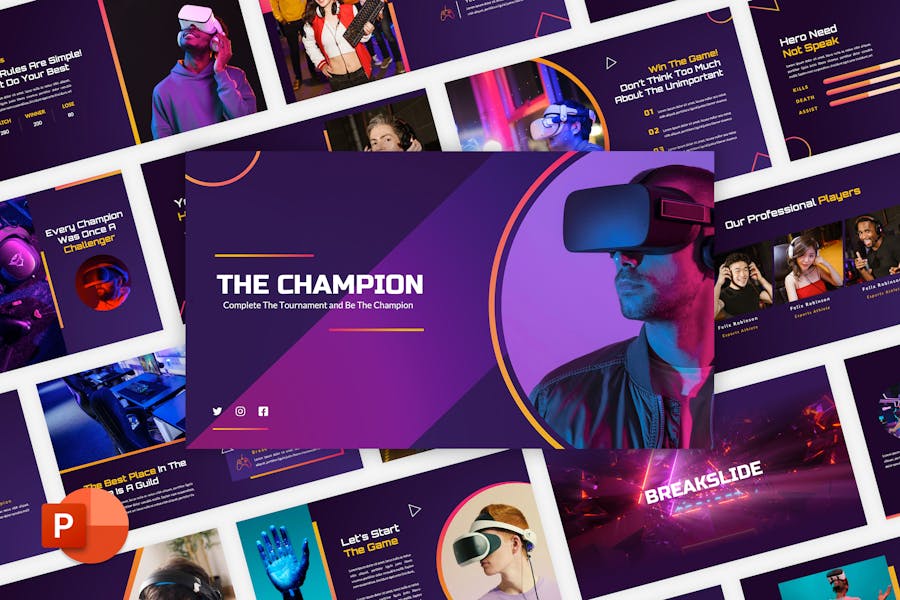 The Champion - Esport Game PowerPoint Template