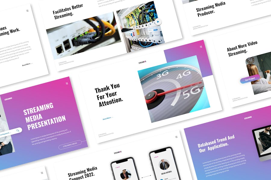 Streaming Media Google Slides Presentation Templat