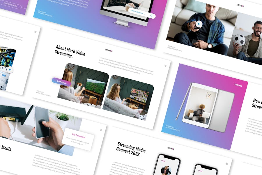 Streaming Media Powerpoint Presentation Template