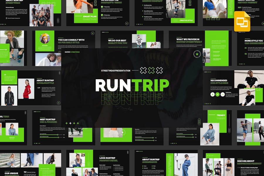 Runtrip - Streetwear Google Slides Template