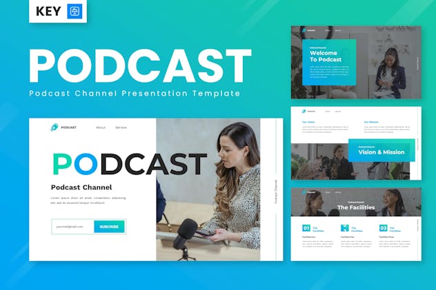 Podcast - Podcast Channel Keynote Templates