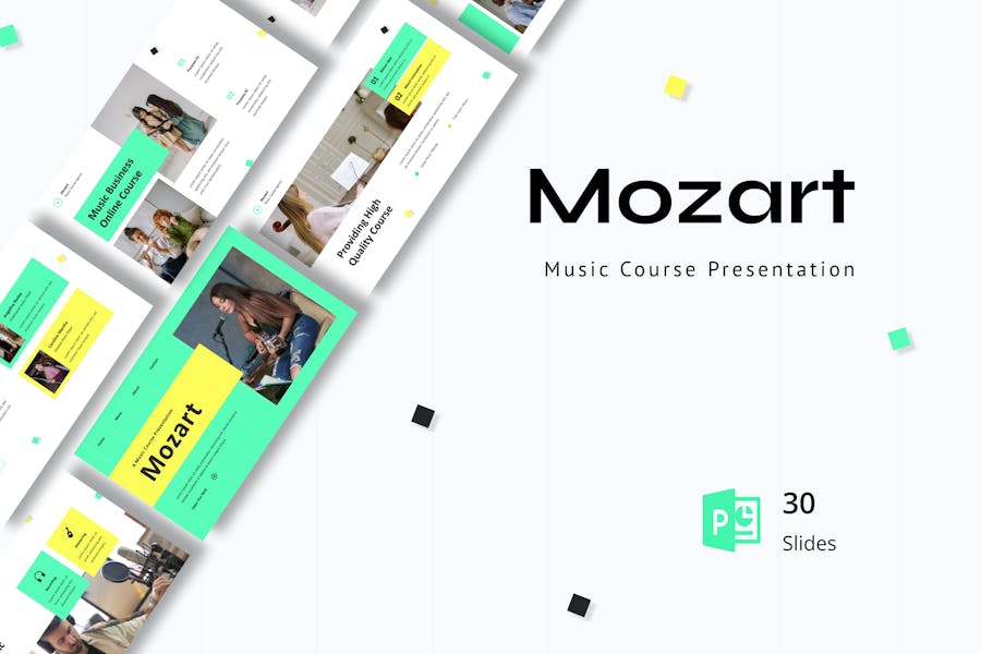 180 Mozart - Music Course Presentation PowerPoint