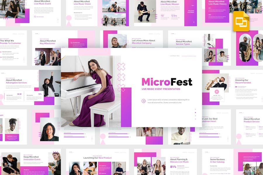 160 Microfest - Live Music Event Google Slides