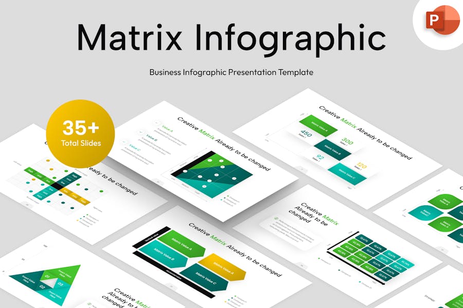 Matrix Infographic PowerPoint Template