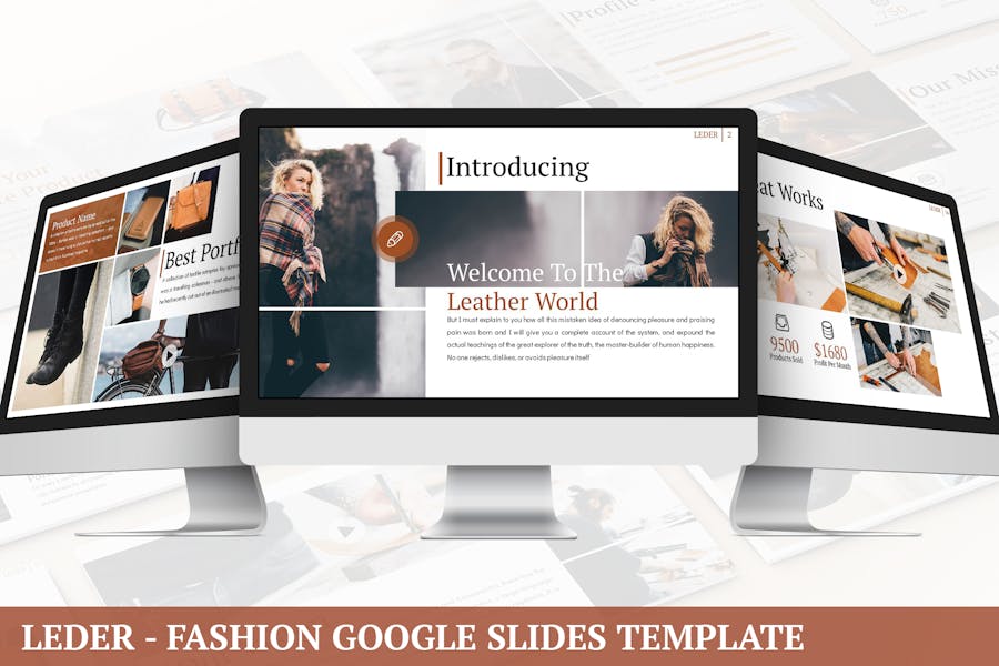 Leder - Fashion Google Slides Template