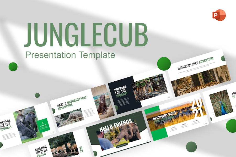 JungleCub Animal PowerPoint Template