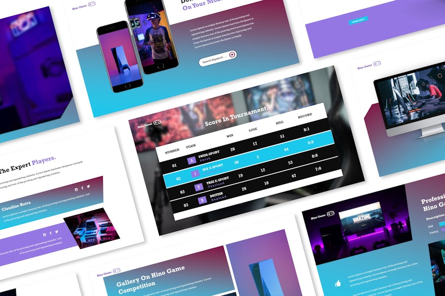 101 Hino Game Gaming Powerpoint Presentation Template