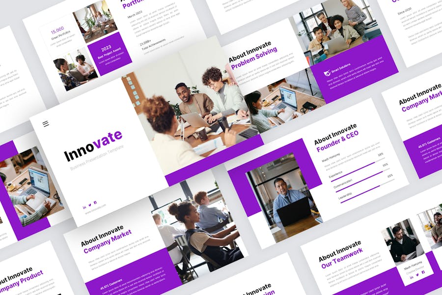 105 Innovate - Company Profile PowerPoint Template
