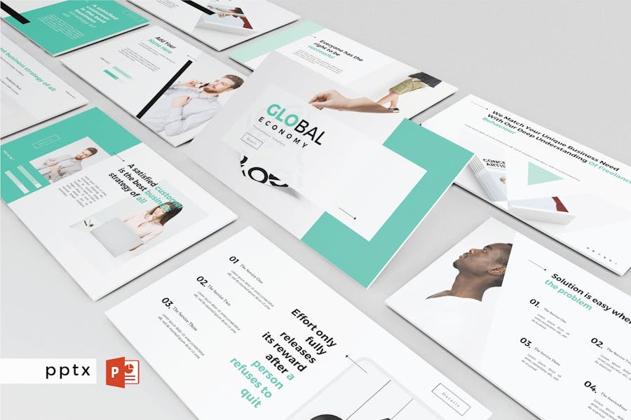 89 GLOBAL ECONOMY - Powerpoint V464