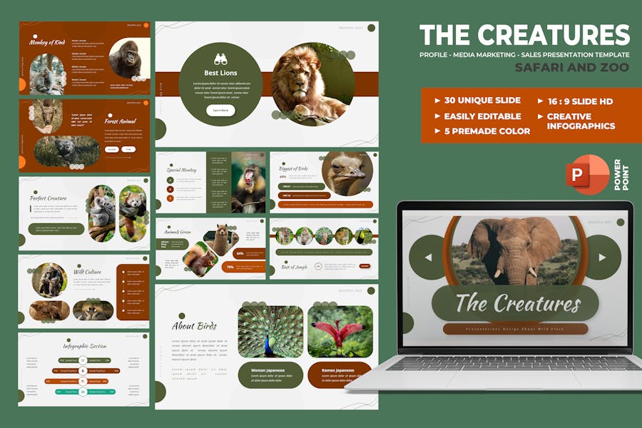 Creature - Safari & Zoo Powerpoint Presentation
