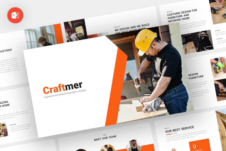Craftmer - Carpenter Powerpoint Template