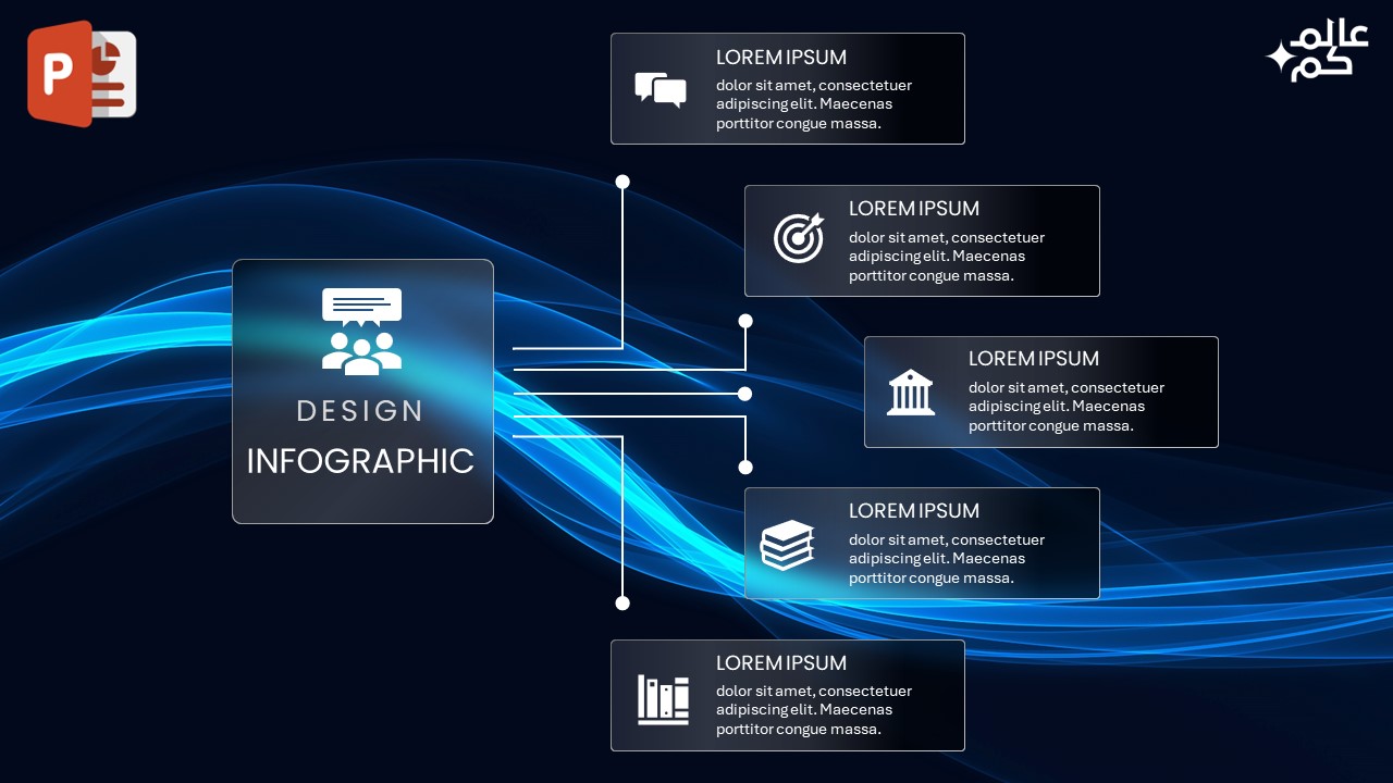 عروض بوربوينت احترافية تصميم انفوجرافيك خمسة خيارات متميز وعصري