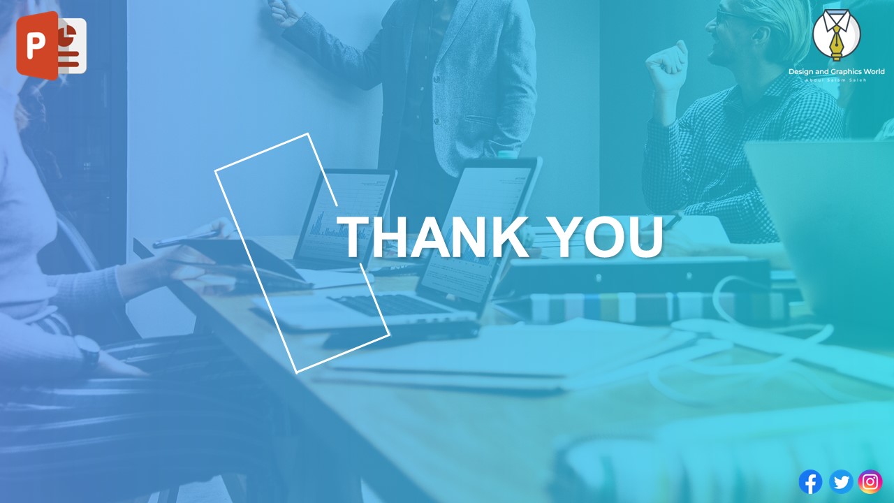 تصميم شريحة شكر ( ختامية ) احترافية في برنامج البوربوينت