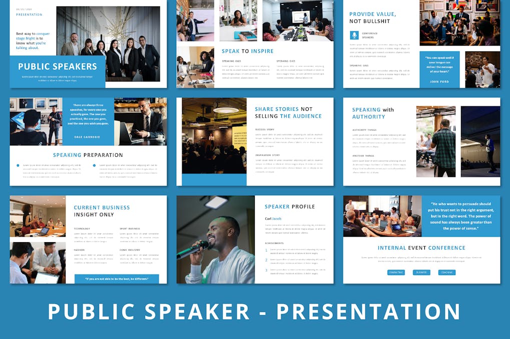 208 Public Speaker - Powerpoint Template