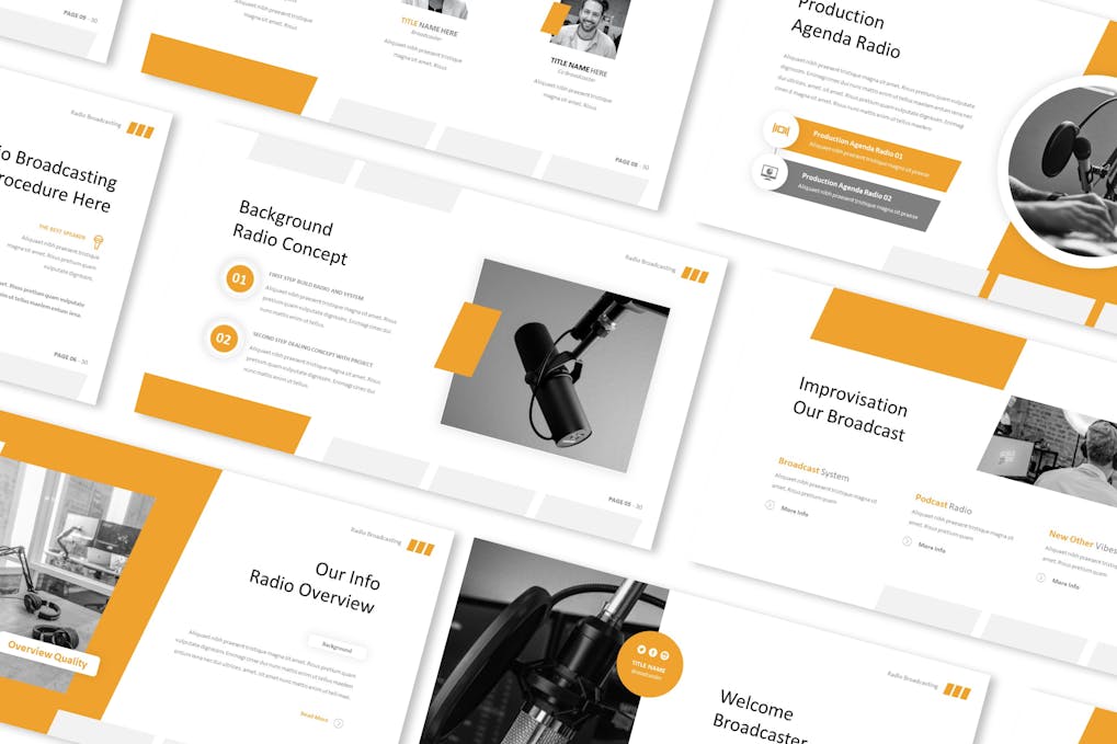 209 Radio Broadcasting Powerpoint Presentation Templat