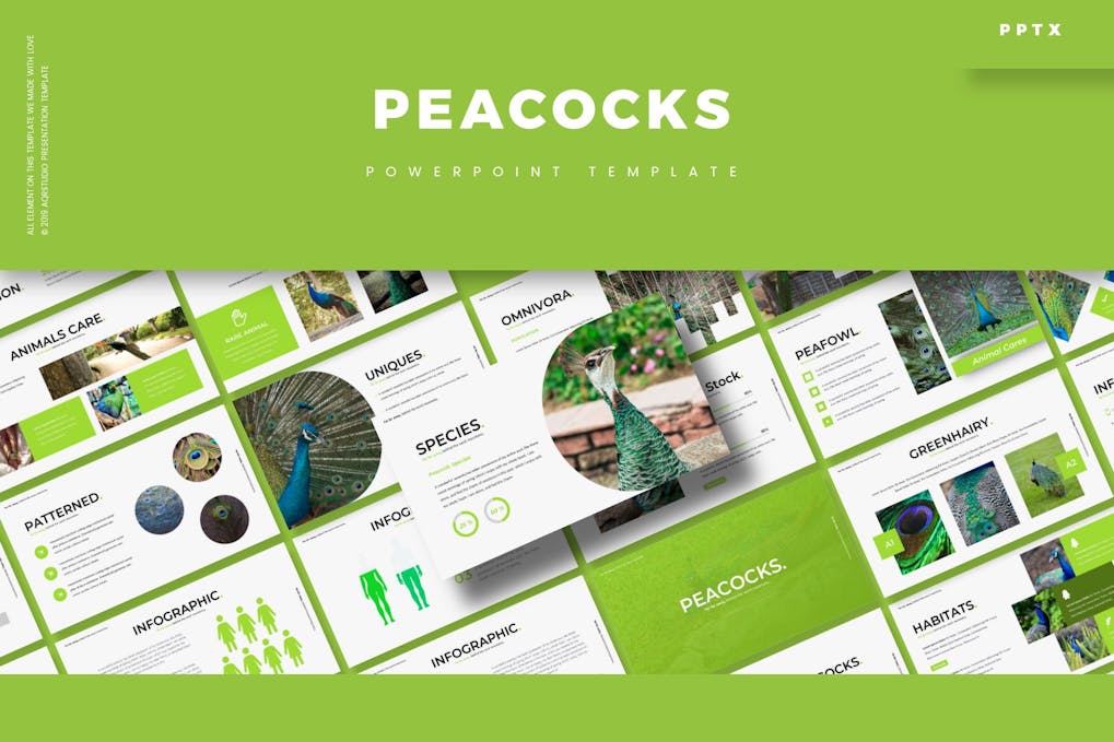 188 Peacoks - Powerpoint Template