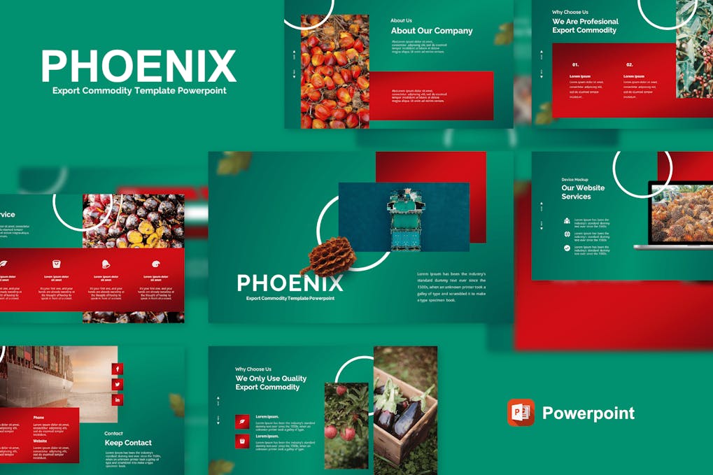 189 Phoenix - Export Commodity Powerpoint Template