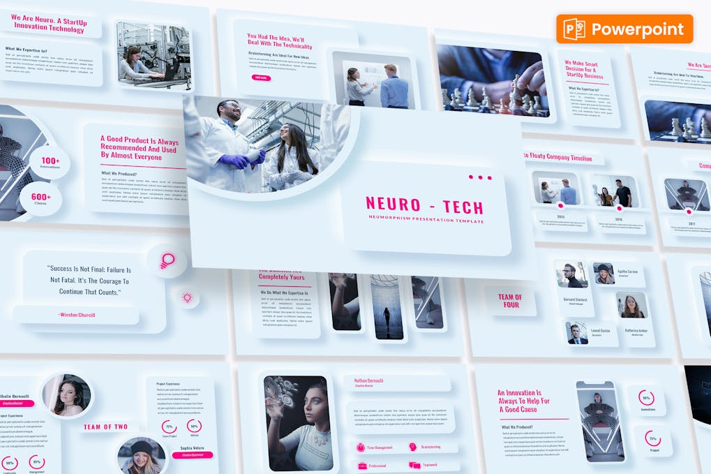 181 Neuro Tech - Modern Technology PowerPoint Template