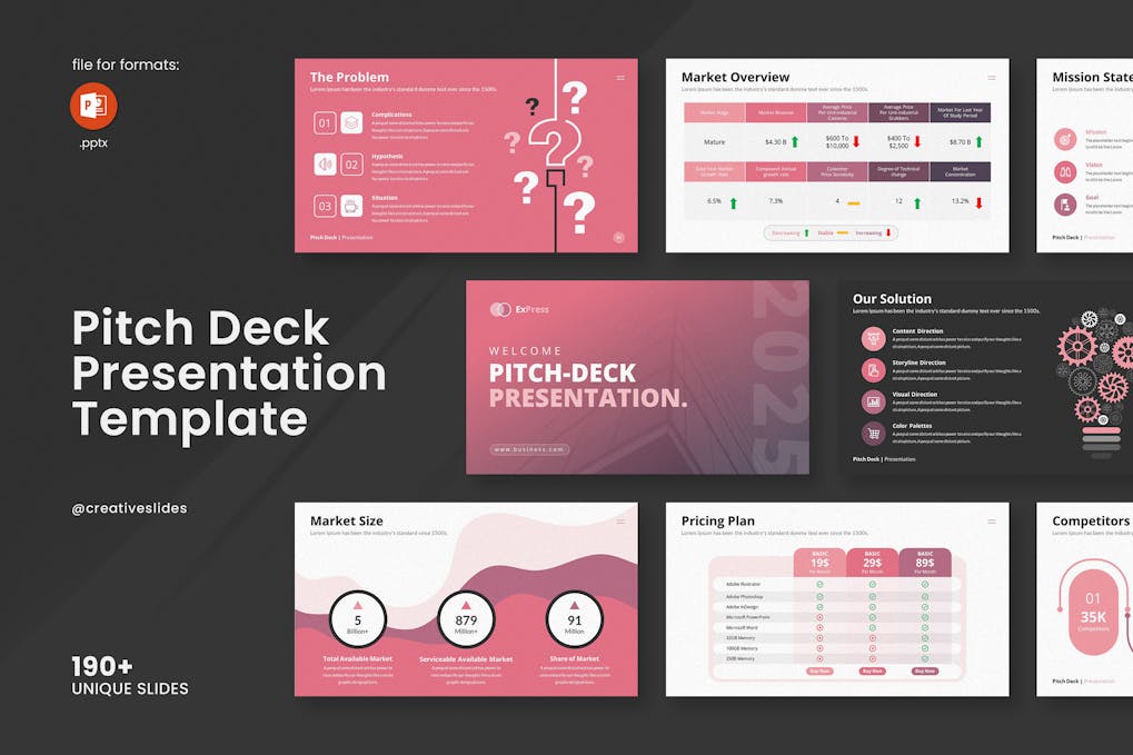 184 Pitch Deck PowerPoint Template