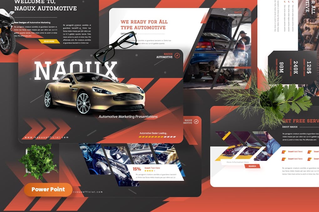 177 Naoux - Automotive Marketing Powerpoint Templates