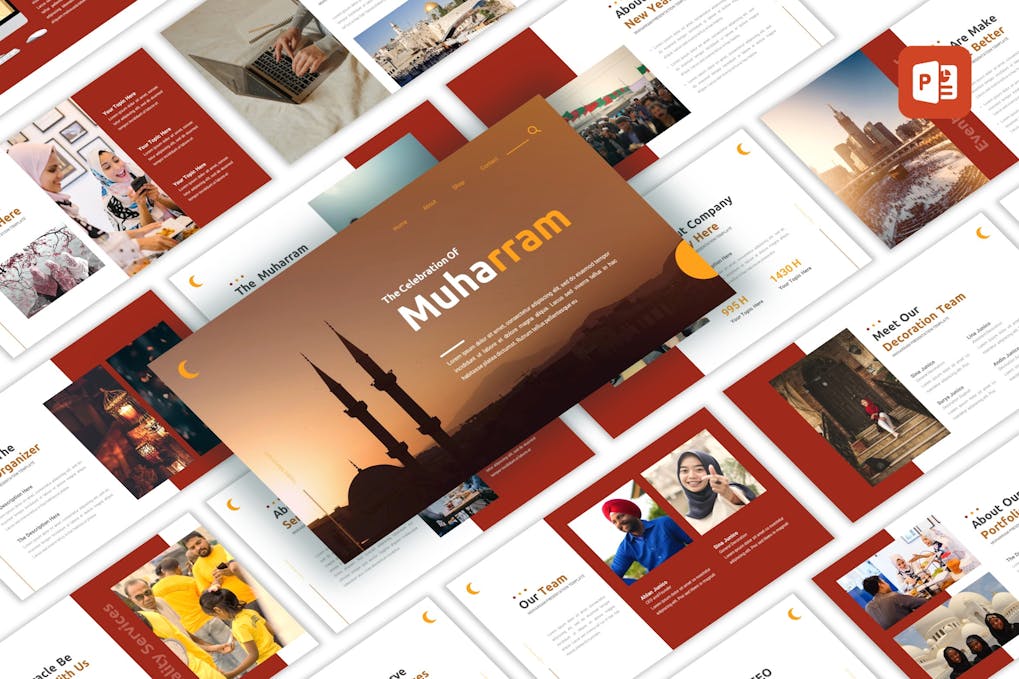 173 Muharram - Islamic Celebration PowerPoint Template