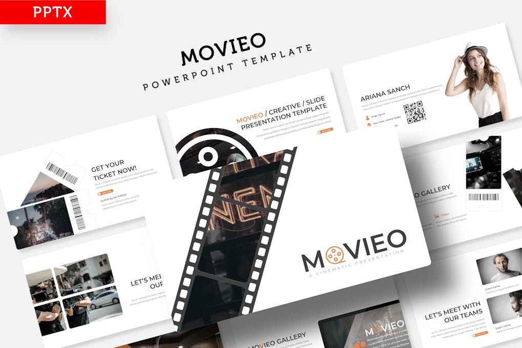 166 Movieo - Powerpoint Template