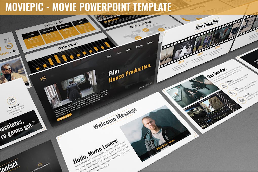 168 Moviepic - Movie Powerpoint Template