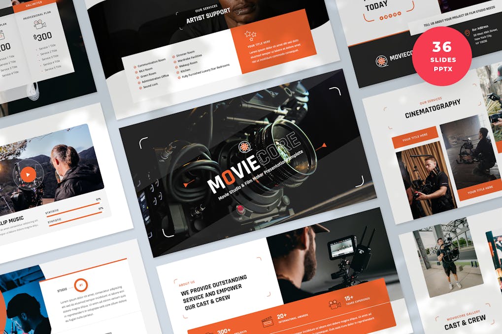 170 Movie Studio PowerPoint Template