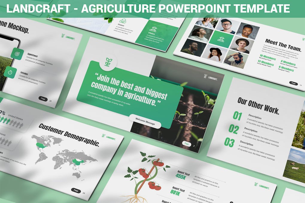 140 Landcraft - Agriculture Powerpoint Template