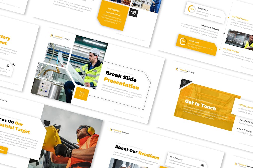 128 Industrial & Factory Powerpoint Presentation Templ