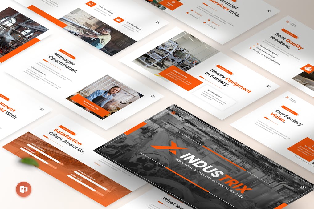 130 Industrix - Manufacturing Industry Powerpoint