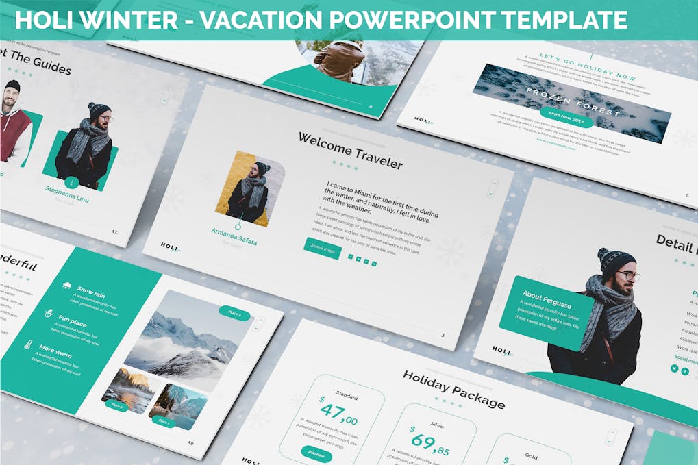 122 Holi Winter - Vacation Powerpoint Template