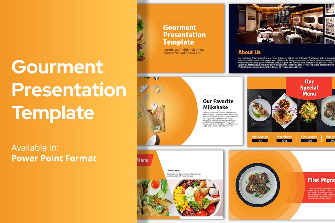 109 Gourment Presentation Template
