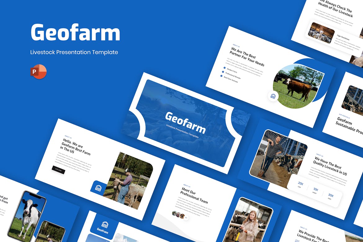 105 Geofarm - Livestock Powerpoint Template
