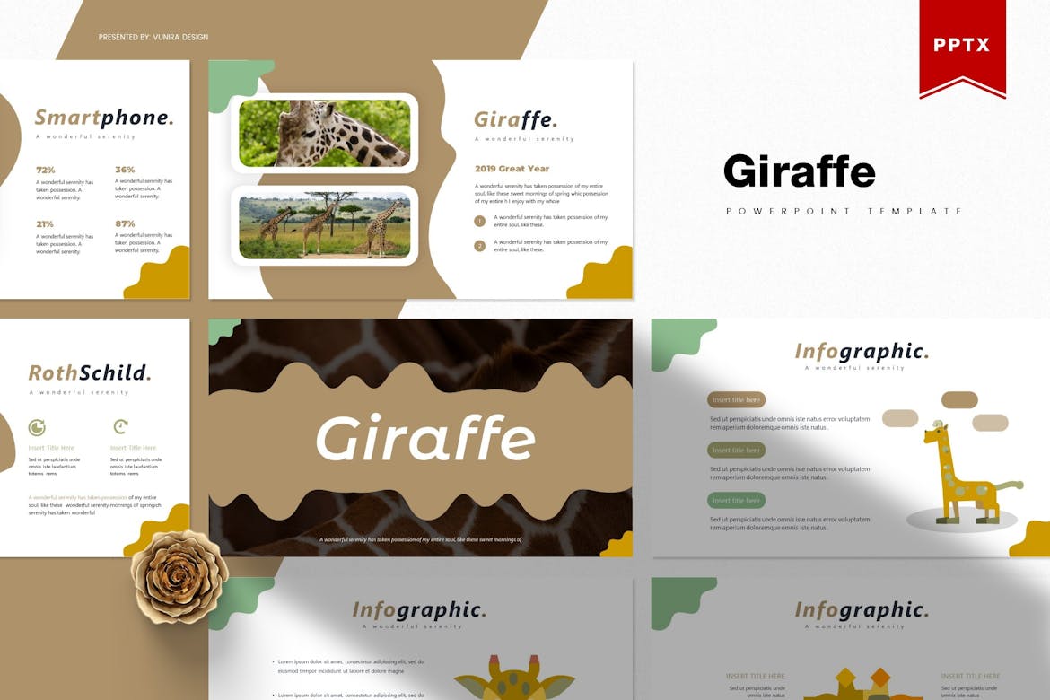 107 Giraffe | Powerpoint Template
