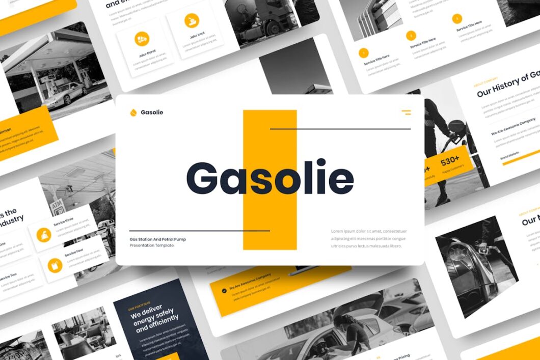 102 Gasolie - Gas Station And Petrol Pump PowerPoint