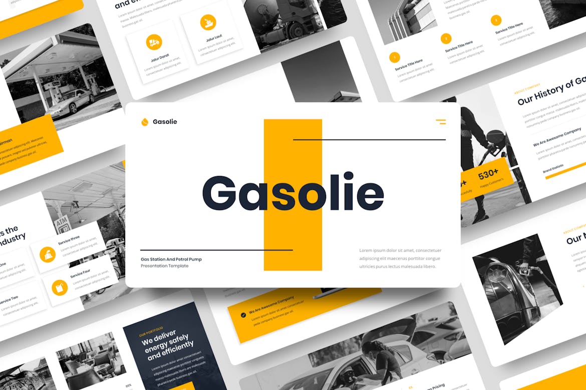 102 Gasolie - Gas Station And Petrol Pump PowerPoint