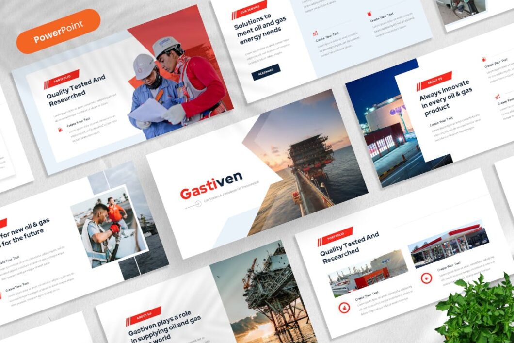 103 Gas Station & Petroleum Oil PowerPoint