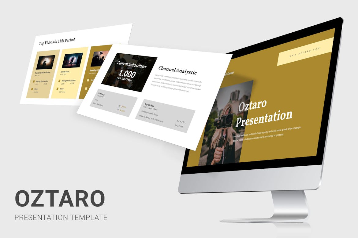 100 Oztaro - Video Content Creator Powerpoint