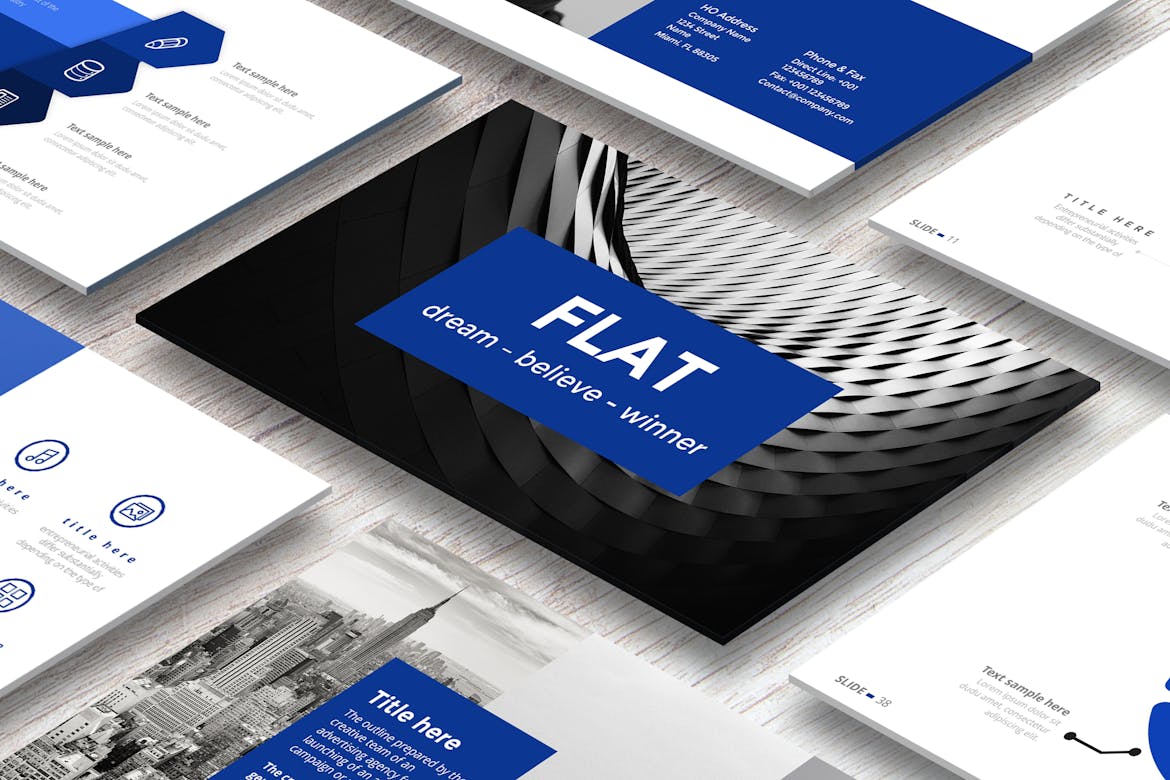 97 FLAT Google Slides