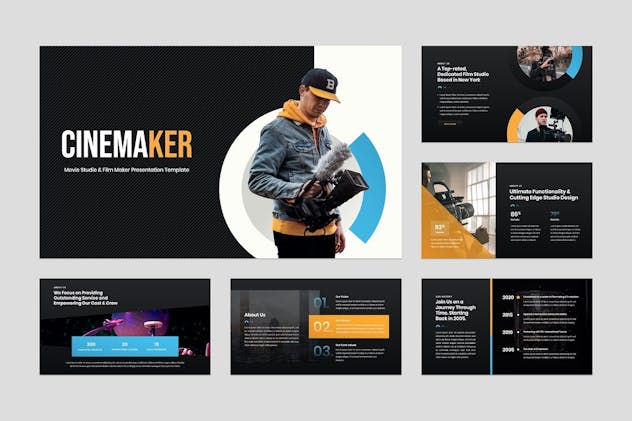 92 Film & Video Production Powerpoint Template