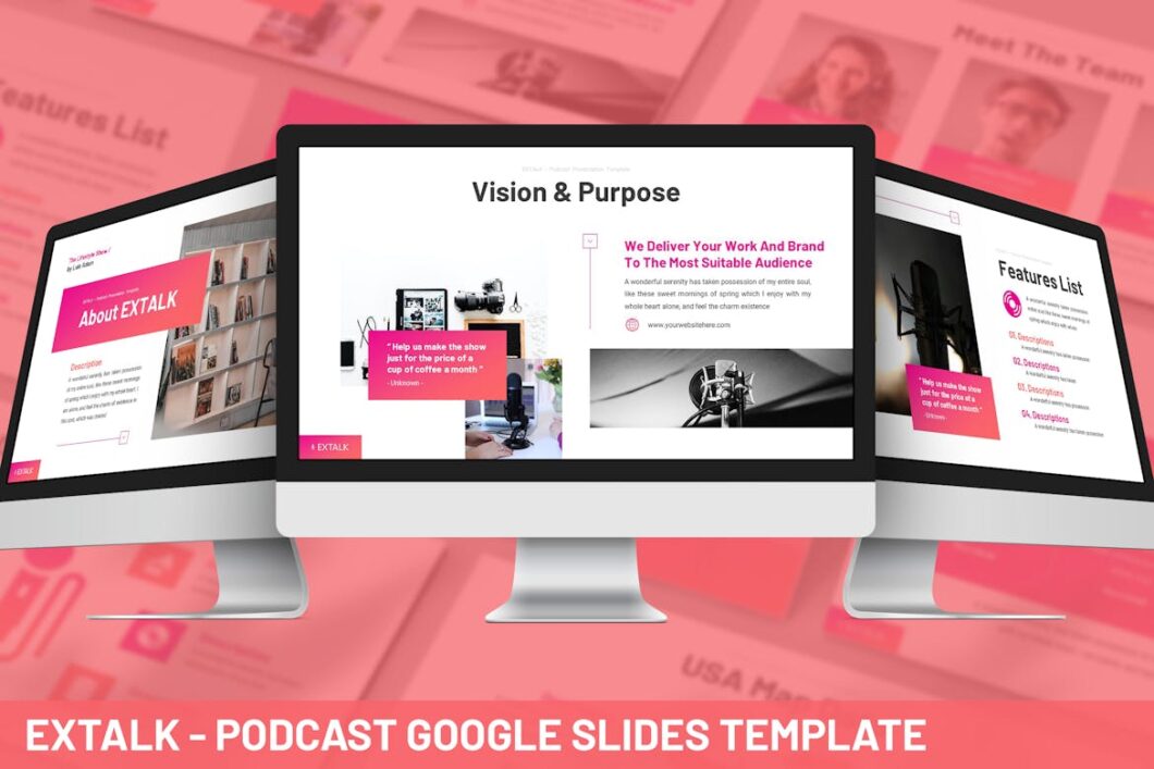 Extalk - Podcast Google Slides Template